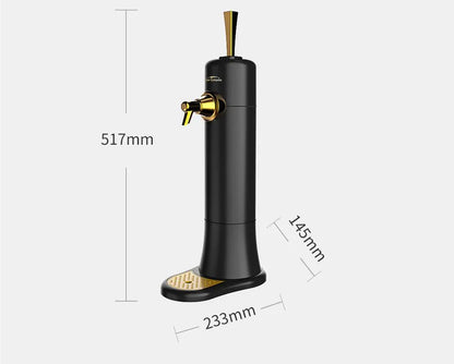 Ultrasonic Beer Foam Creator & Dispenser - Portable Tap for Canned & Bottled Beer with Cooling System(black) - Mekamart Australia