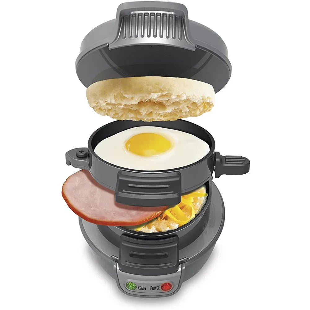 Quick & Easy Multi-Layer Sandwich & Burger Maker with Egg Cooker Plate(red) - Mekamart Australia