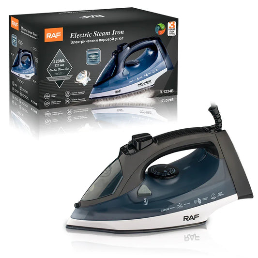 Powerful 2200W Electric Steam Iron with Ceramic Soleplate & Vertical Steam Function(blue) - Mekamart Australia