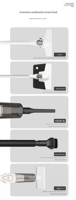 Cordless 2-in-1 Handheld & Stick Vacuum Cleaner with Detachable Water Tank & Dust Mite Remover(white) - Mekamart Australia