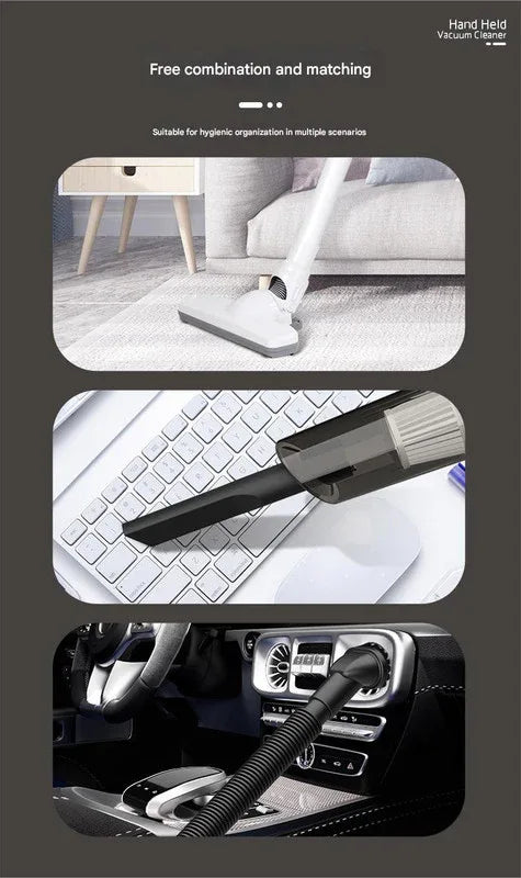 Cordless 2-in-1 Handheld & Stick Vacuum Cleaner with Detachable Water Tank & Dust Mite Remover(white) - Mekamart Australia