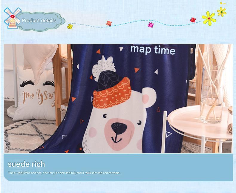 Ultra-Soft Kids Plush Fleece Blanket - Cozy Cartoon Animal Throw for All Seasons (Rabbit) - Mekamart Australia