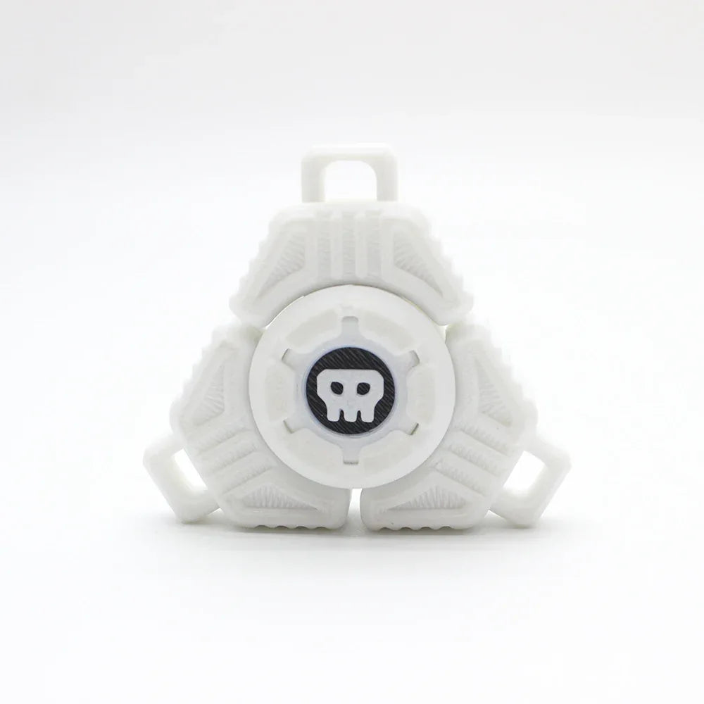 Two Sci-Fi Triangular Keychain Fidget Spinner - 3D Printed EDC Stress Relief Toy(white) - Mekamart Australia