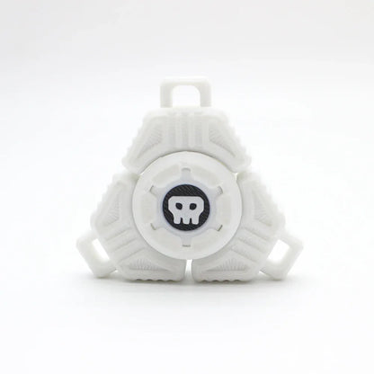 Two Sci-Fi Triangular Keychain Fidget Spinner - 3D Printed EDC Stress Relief Toy(white) - Mekamart Australia