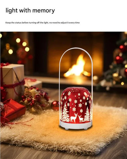 Portable Christmas LED Lantern - Dimmable, 3 Color Temps, 5200mAh Battery & Memory Function(red) - Mekamart Australia
