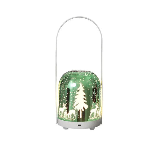 Portable Christmas LED Lantern - Dimmable, 3 Color Temps, 5200mAh Battery & Memory Function(Green) - Mekamart Australia