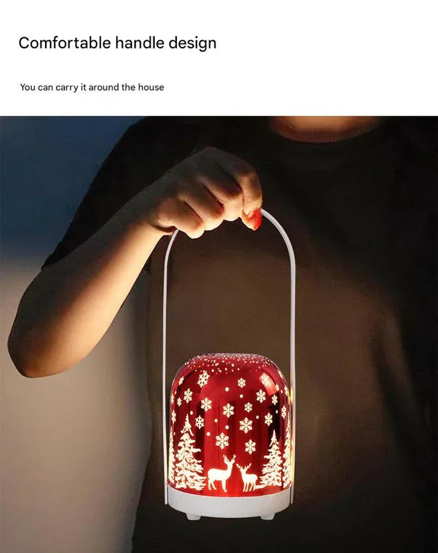 Portable Christmas LED Lantern - Dimmable, 3 Color Temps, 5200mAh Battery & Memory Function(Gold) - Mekamart Australia