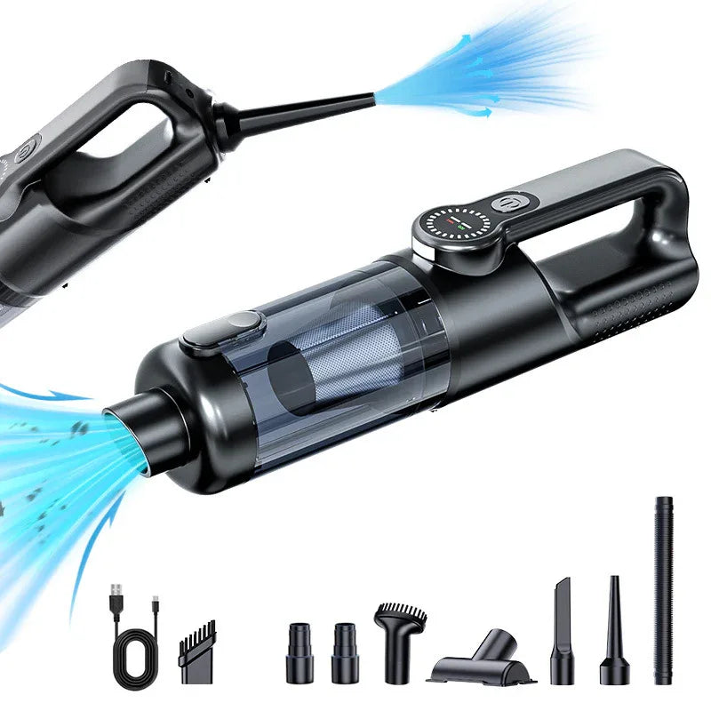 Multi-Function Cordless Handheld Vacuum Cleaner & Blower - Powerful Brushless Motor with Digital Display(Black and gray) - Mekamart Australia