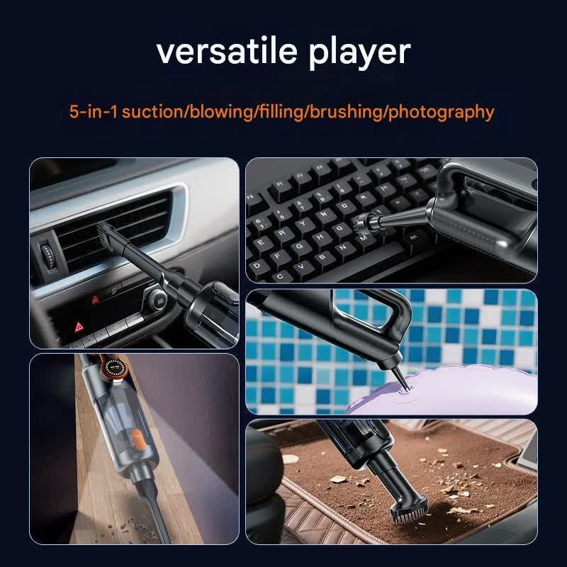 Multi-Function Cordless Handheld Vacuum Cleaner & Blower - Powerful Brushless Motor with Digital Display(Gray Orange) - Mekamart Australia