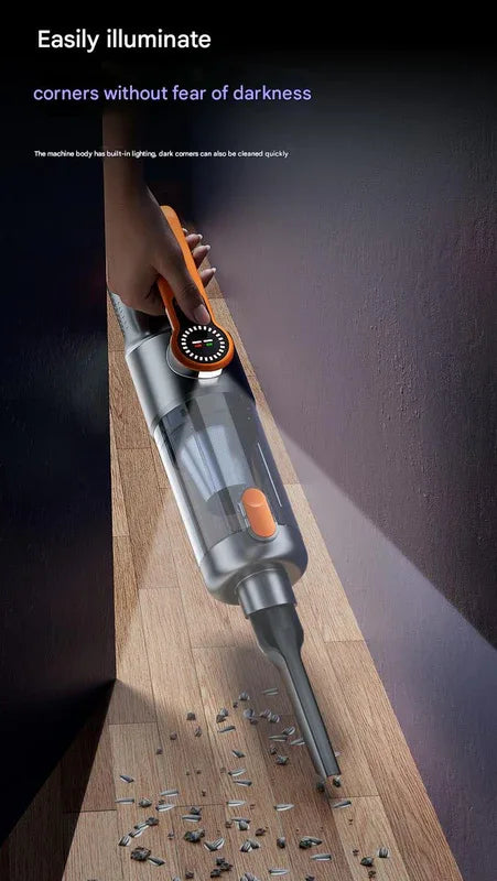 Multi-Function Cordless Handheld Vacuum Cleaner & Blower - Powerful Brushless Motor with Digital Display(Gray Orange) - Mekamart Australia