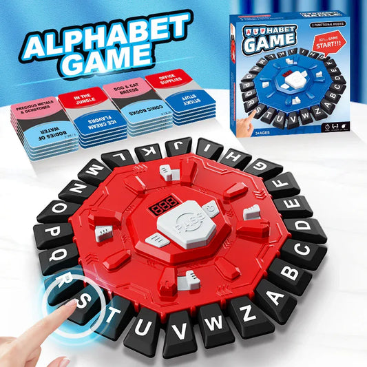 2pc Electronic Alphabet Categories Game - Fast-Paced Word Challenge for Family Fun(red) - Mekamart Australia