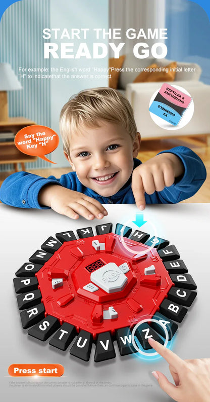 2pc Electronic Alphabet Categories Game - Fast-Paced Word Challenge for Family Fun(red) - Mekamart Australia