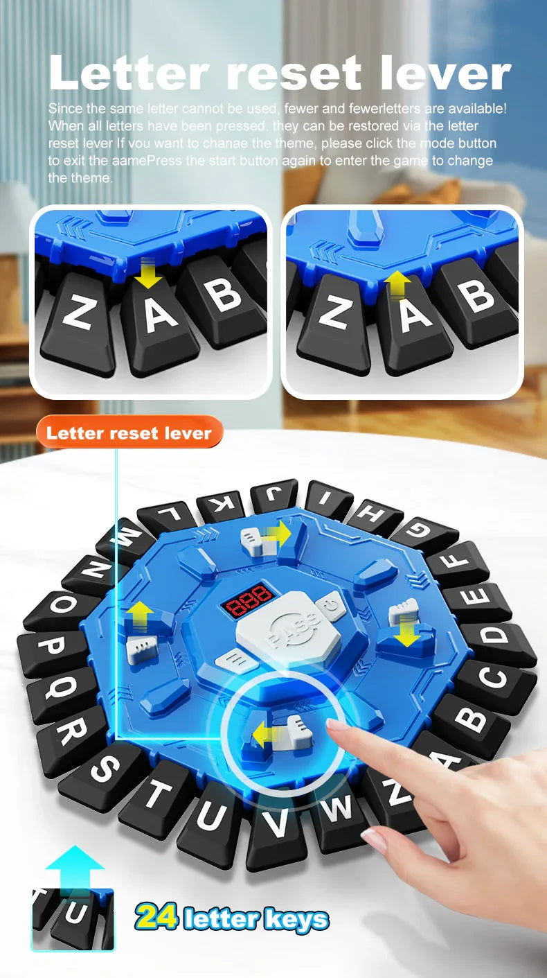 2pc Electronic Alphabet Categories Game - Fast-Paced Word Challenge for Family Fun(red) - Mekamart Australia