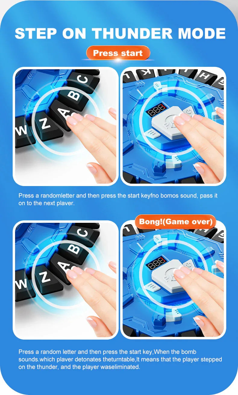 2pc Electronic Alphabet Categories Game - Fast-Paced Word Challenge for Family Fun(red) - Mekamart Australia
