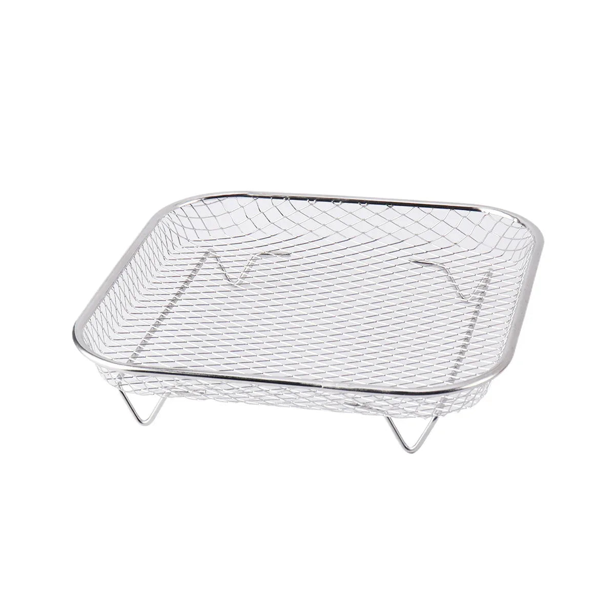 Silver 3-Pack Stackable Air fryer Racks - Food Grade Stainless Steel Multi-Layer Dehydrator & Crisper Tray Accessory - Mekamart Australia