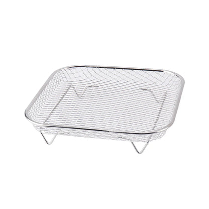 Silver 3-Pack Stackable Air fryer Racks - Food Grade Stainless Steel Multi-Layer Dehydrator & Crisper Tray Accessory - Mekamart Australia