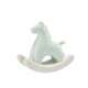 Light Green Modern Ceramic Rocking Horse Ornament - Cute Porcelain Figurine for Desk & Shelf Decor - Mekamart Australia