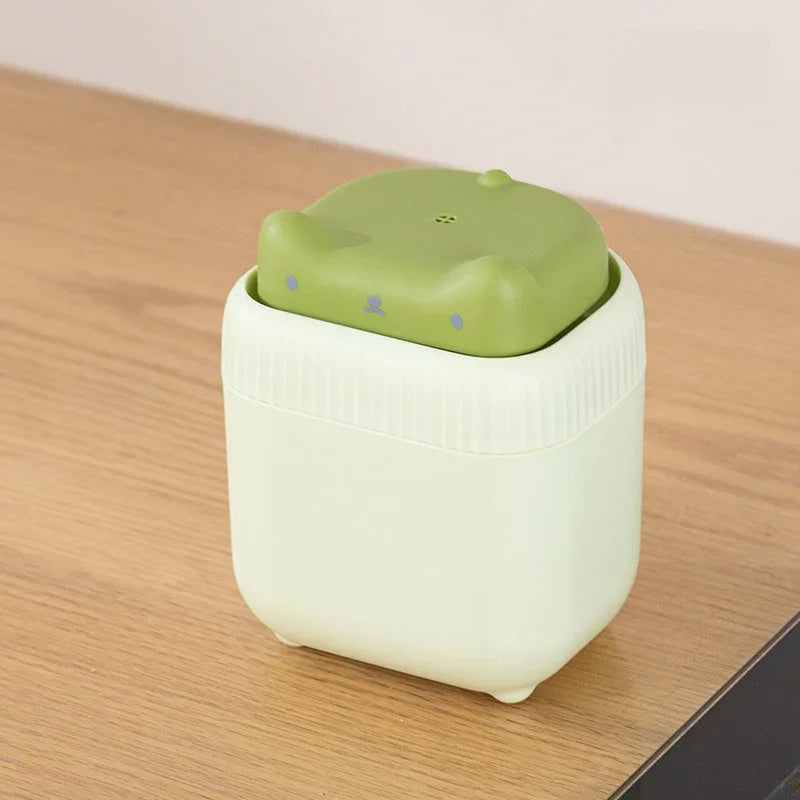 2 Pcs Green Cute Cat Press-to-Dispense Soap Pump & Sponge Caddy for Kitchen Sink - Mekamart Australia