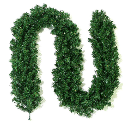 Classic Green Lush Artificial Christmas Garland - 2.7m Green Pine Vine with 280 Tips for Holiday Decor - Mekamart Australia