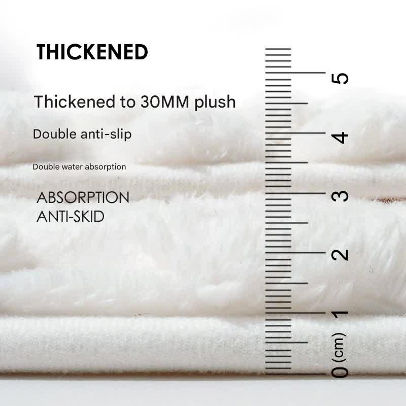 Luxury Plush Memory Foam Bath Mat with Foot Drying Panel - Super Absorbent & Non-Slip Bathroom Rug(Checkered brown) - Mekamart Australia