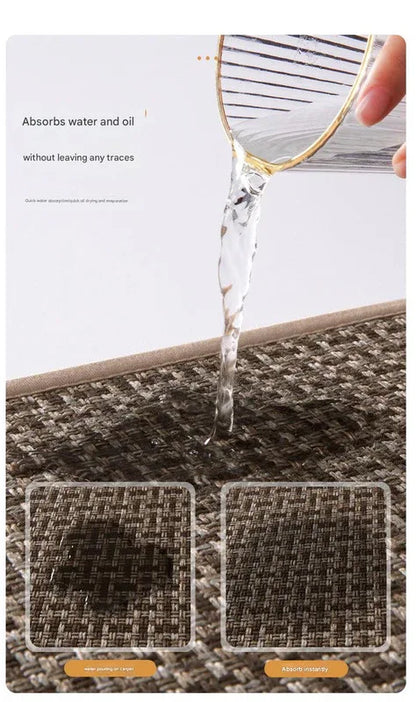 Absorbent & Dirt-Resistant Woven Kitchen Mat - Non-Slip Runner Rug for Home(Style Woven Red) - Mekamart Australia