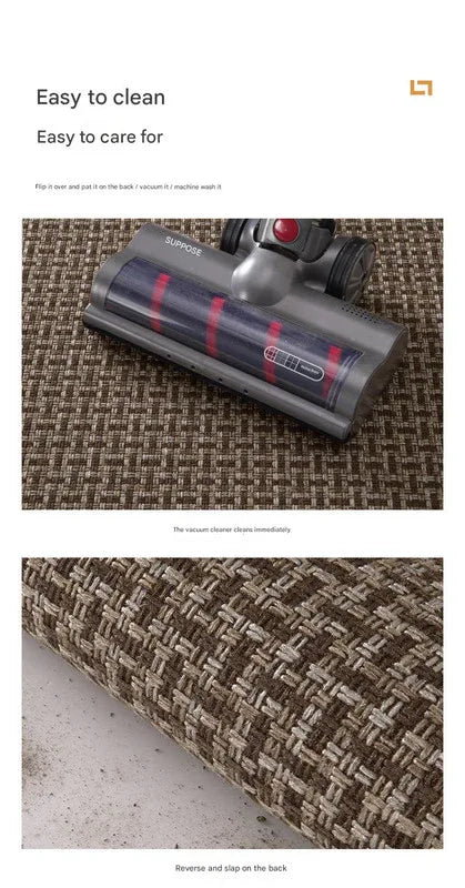 Absorbent & Dirt-Resistant Woven Kitchen Mat - Non-Slip Runner Rug for Home(Style Woven Red) - Mekamart Australia