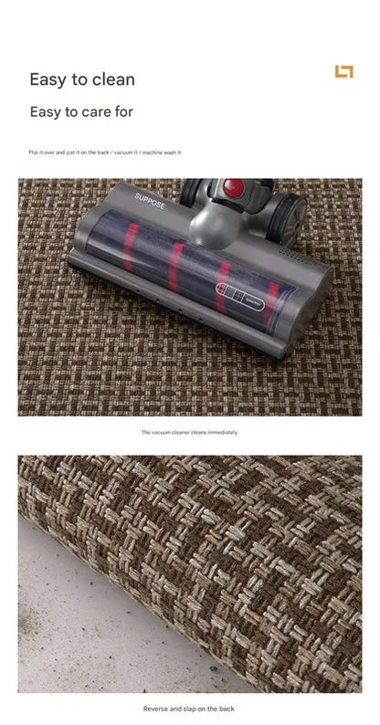 Absorbent & Dirt-Resistant Woven Kitchen Mat - Non-Slip Runner Rug for Home(Style Woven Red) - Mekamart Australia