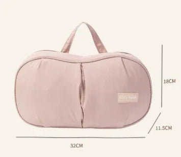 Beige Portable Underwear Travel Organizer Bag - Bra & Lingerie Storage, Anti-Deformation Case for Business Trips - Mekamart Australia