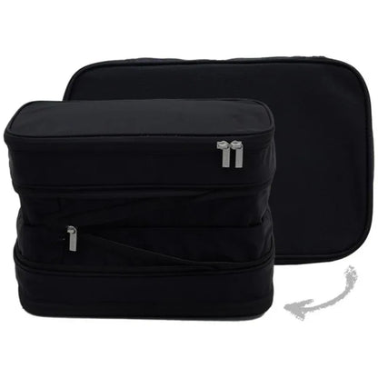 S Black Durable & Expandable Travel Packing Cube - Tear-Resistant & Water-Repellent Clothing Organizer with Double Zippers - Mekamart Australia