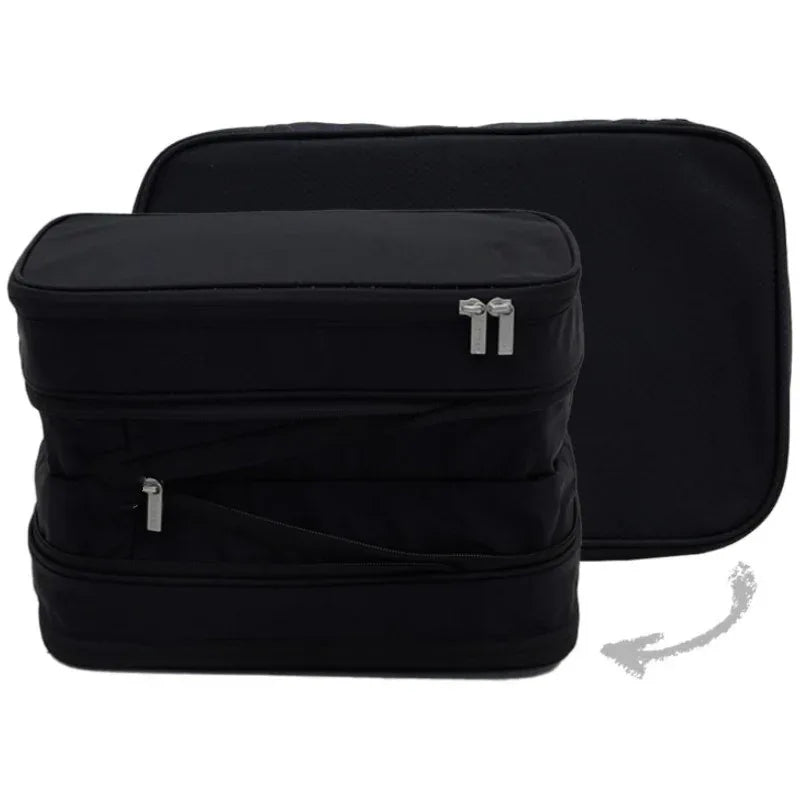 L Black Durable & Expandable Travel Packing Cube - Tear-Resistant & Water-Repellent Clothing Organizer with Double Zippers - Mekamart Australia