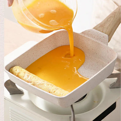 Black Rectangular Non-Stick Frying Pan 19×14×4cm - Open, Induction & Gas Compatible - Mekamart Australia