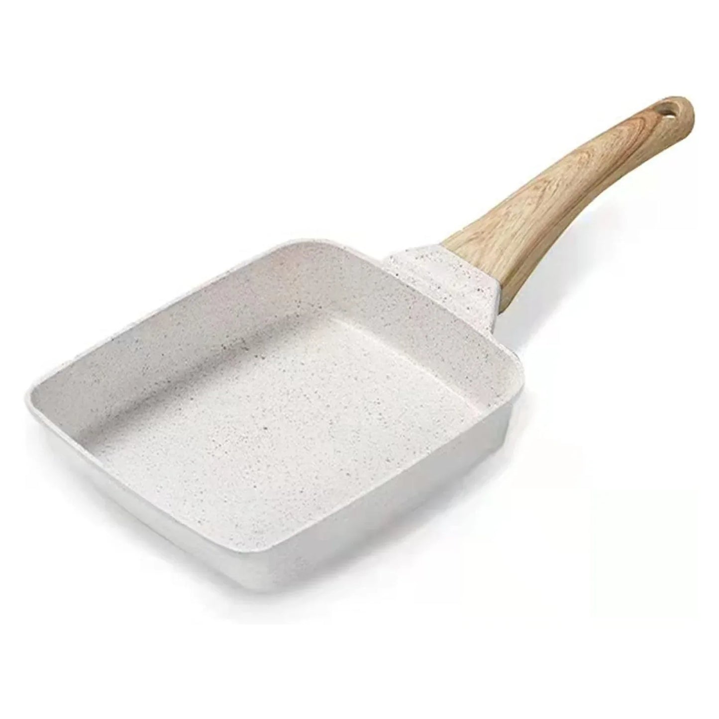 Black Rectangular Non-Stick Frying Pan 19×14×4cm - Open, Induction & Gas Compatible - Mekamart Australia