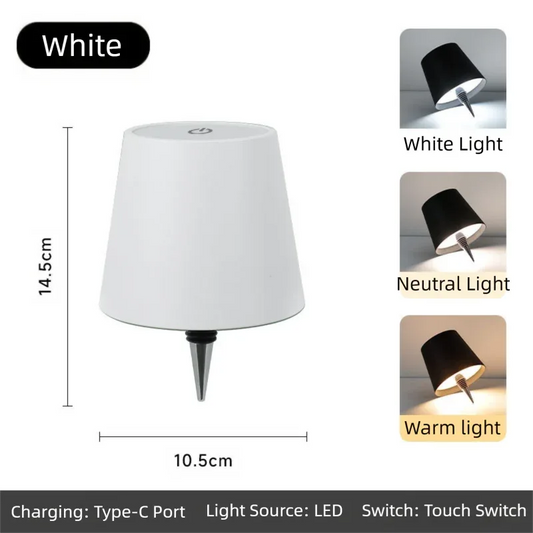 White Cordless Tri-Color Wine Bottle LED Lamp - Mekamart Australia