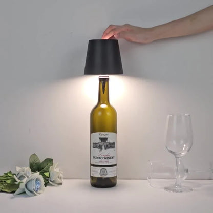 Pink Cordless Tri-Color Wine Bottle LED Lamp - Mekamart Australia