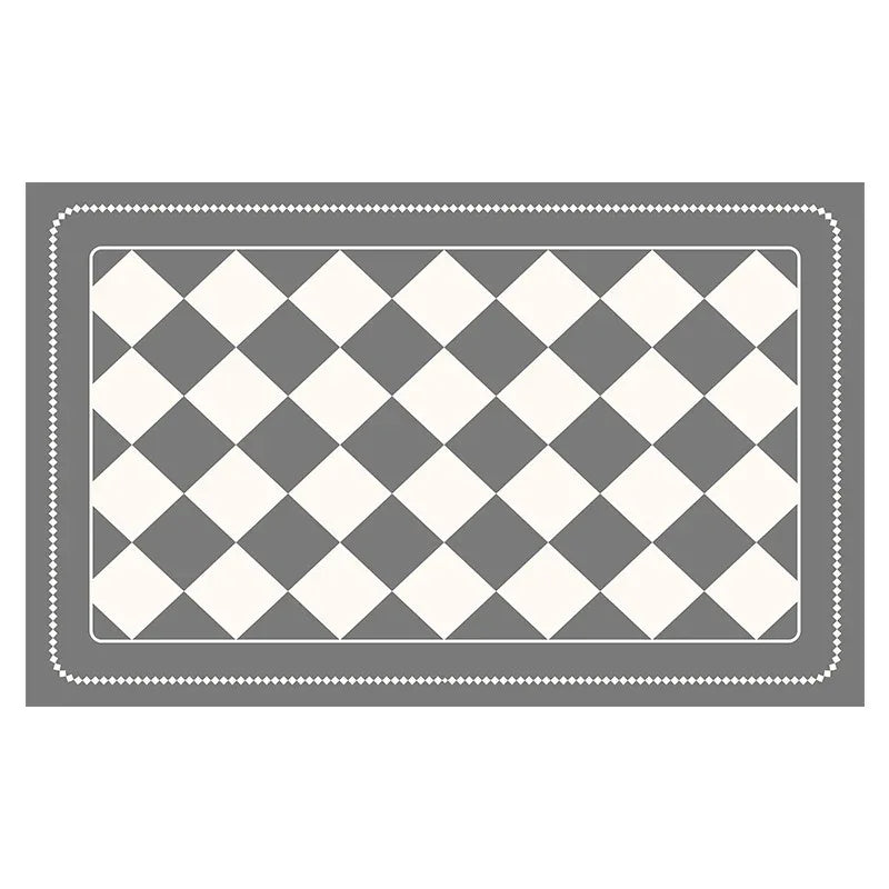 Grey Checkered Design Loofah Texture Shower Mat (40x80cm) - Non-Slip PVC Bathroom Floor Mat, Quick-Draining, Anti-Mould & Massage Pad - Mekamart Australia