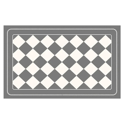 Grey Checkered Design Loofah Texture Shower Mat (50x80cm) - Non-Slip PVC Bathroom Floor Mat, Quick-Draining, Anti-Mould & Massage Pad - Mekamart Australia