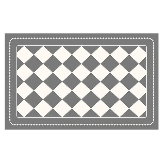 Grey Checkered Design Loofah Texture Shower Mat (50x80cm) - Non-Slip PVC Bathroom Floor Mat, Quick-Draining, Anti-Mould & Massage Pad - Mekamart Australia