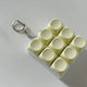 2-Pack Light Yellow Mechanical 9-Keyboard Fingertip Toy Keychain - Key Pressure Relief, PVC Fingertip Toy - Mekamart Australia