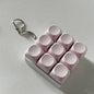 2-Pack Light Pink Mechanical 9-Keyboard Fingertip Toy Keychain - Key Pressure Relief, PVC Fingertip Toy - Mekamart Australia
