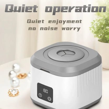 Muti-Functional Portable UV-C Ultrasonic Cleaner (49KHz) - 3 Time Modes for Deep cleaning and Sterilization, 340ml Stainless Steel Tank - Mekamart Australia