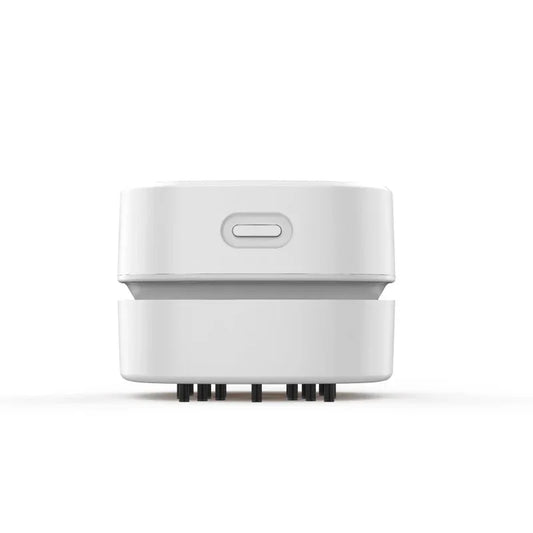 White Portable Handheld Cordless Mini Desktop Vacuum Cleaner - Powerful 10KPA Suction, Efficient Dust & Debris Collection for Home, Office, and Student Use - Mekamart Australia