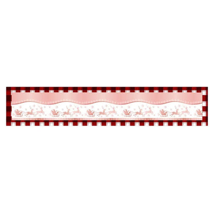 Style-4 New Year & Christmas Table Runner(33 x 180 CM) - Festive Linen Tablecloth, Digital Print Christmas Decor - Mekamart Australia