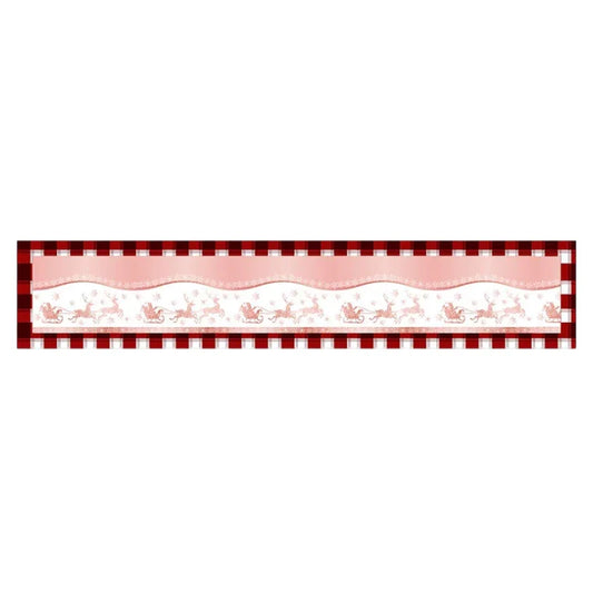 Style-4 New Year & Christmas Table Runner(33 x 180 CM) - Festive Linen Tablecloth, Digital Print Christmas Decor - Mekamart Australia