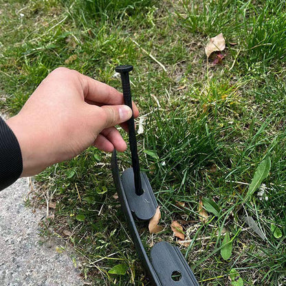 Black L-Shape PE Landscape Edging Roll Kit (5CM Height x 10M Long) - Anti-Root Lawn & Garden Divider with 30 Ground Stakes - Mekamart Australia