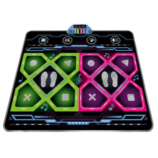 Kids Dual Player Interactive Electronic Dance Mat - Extra Large 105x90cm Anti-Slip Music Game Pad with Two Modes & Three Ways, No TV Required - Mekamart Australia