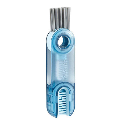 2-Packs 3-in-1 Blue Portable & Compact U-Shape Deeply-Cleaning Brush - Multi-Functional Gap Scrubber for Lids, Mugs, and Baby Bottles - Mekamart Australia