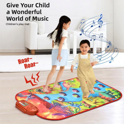 2-Pack Kids Multifunctional Electronic Dance Mat(100x87CM) - Dessert & Pink Ornament Theme Play Mat with Sound Recognition for Early Education and Physical Exercise - Mekamart Australia