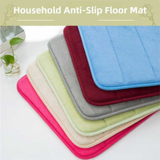 Grey Ultra-Absorbent Non-Slip Thickened Bath Mat(1.8x50x80CM) - Luxurious Durable Soft Floor Rug with Rubber Backing, Hand & Machine Washable Doormat for Bathroom & Entry - Mekamart Australia
