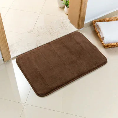 Dark Brown Ultra-Absorbent Non-Slip Thickened Bath Mat(1.8x40x120CM) - Luxurious Durable Soft Floor Rug with Rubber Backing, Hand & Machine Washable Doormat for Bathroom & Entry - Mekamart Australia