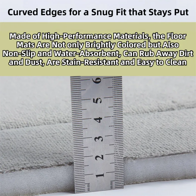 Khaki Ultra-Absorbent Non-Slip Thickened Bath Mat(1.8x40x60CM) - Luxurious Durable Soft Floor Rug with Rubber Backing, Hand & Machine Washable Doormat for Bathroom & Entry - Mekamart Australia